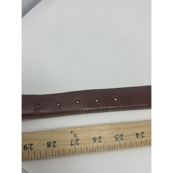 Fossil Brown Western Belt Leather w/ Silver Conchas & Buckle Small Boho - Picture 11 of 12
